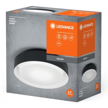 Ledvance - Plafonjera ORBIS MADRID 2xE27/10W/230V crno