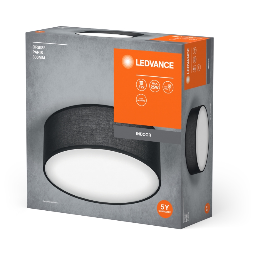 Ledvance - Plafonjera ORBIS PARIS 1xE27/25W/230V crno