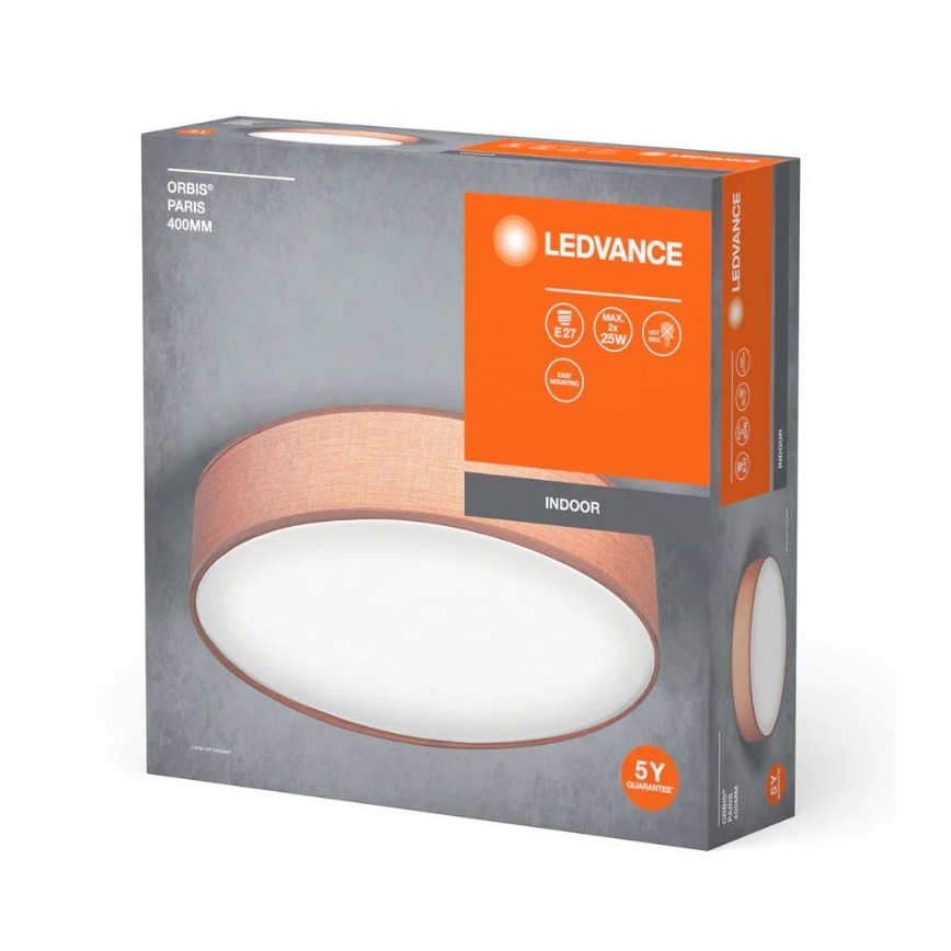 Ledvance - Plafonjera ORBIS PARIS 2xE27/25W/230V braon
