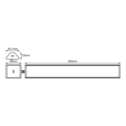 Ledvance - prigušiva LED svetiljka za montažu ispod ormarića sa senzorom CORNER LED/5W/230V