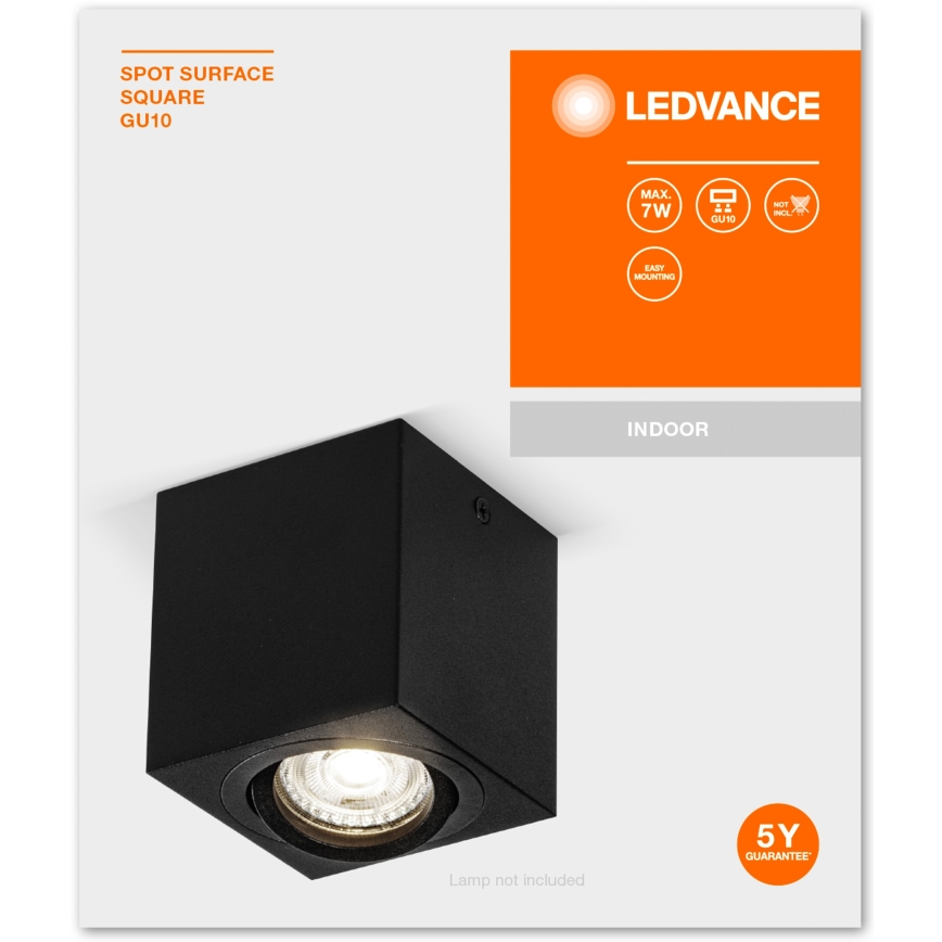 Ledvance - Reflektorska lampa SPOT 1xGU10/7W/230V crno