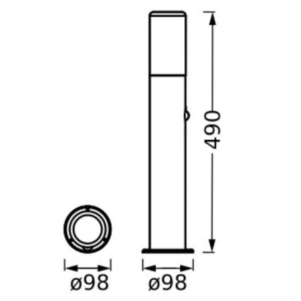 Ledvance - Spoljašnja lampa sa senzorom FIGO CYLINDER 1xE27/20W/230V IP44
