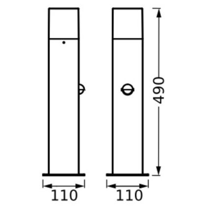 Ledvance - Spoljašnja lampa sa senzorom FIGO SQUARE 1xE27/20W/230V IP44