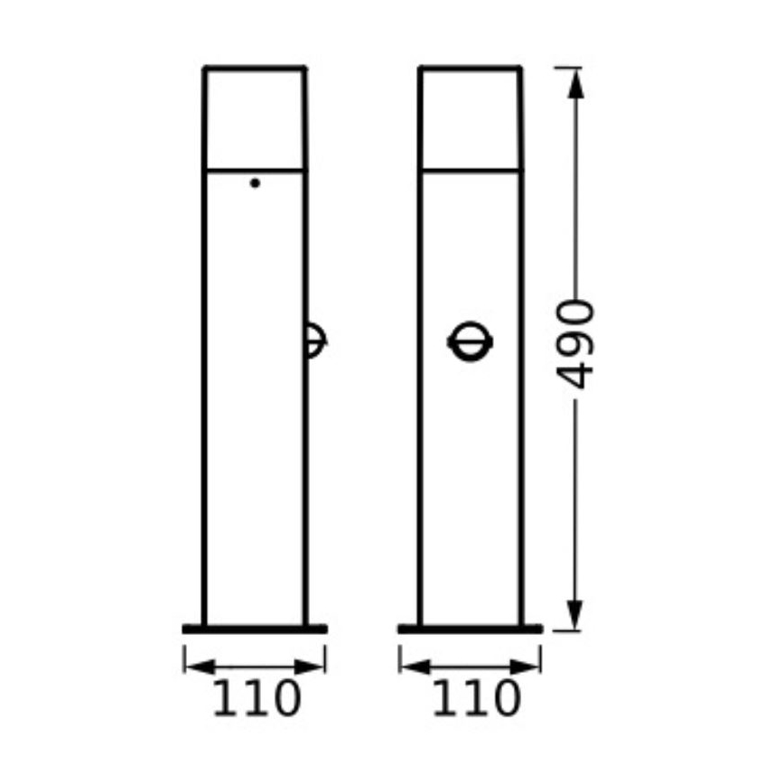Ledvance - Spoljašnja lampa sa senzorom FIGO SQUARE 1xE27/20W/230V IP44