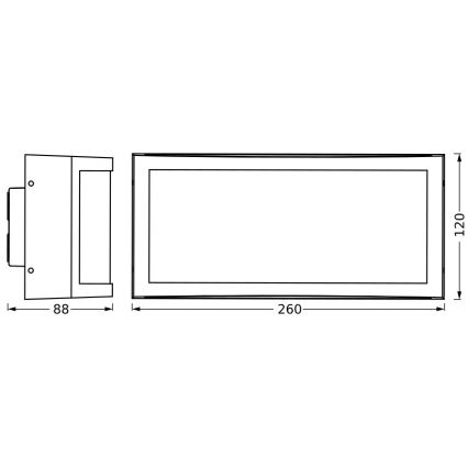Ledvance - Spoljašnja zidna lampa CUADRA 1xE27/40W/230V IP65