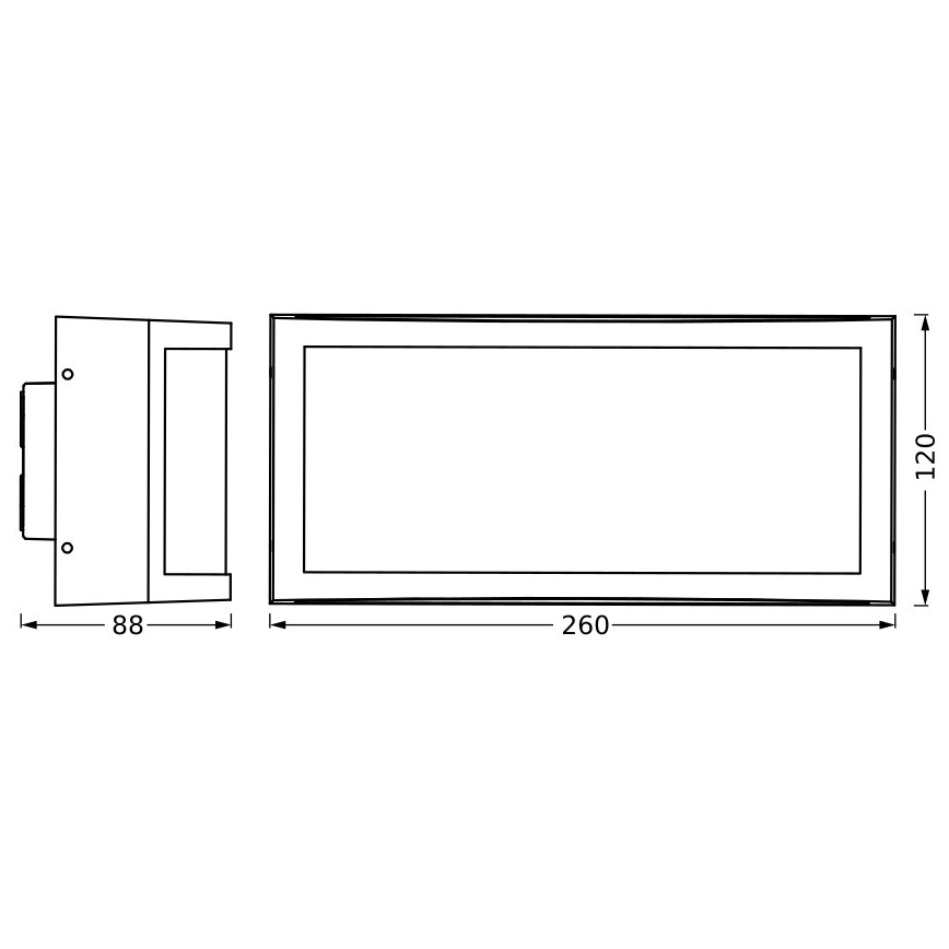Ledvance - Spoljašnja zidna lampa CUADRA 1xE27/40W/230V IP65
