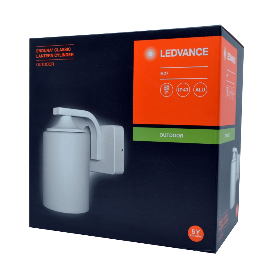 Ledvance - Spoljašnja zidna lampa CYLINDER 1xE27/60W/230V IP43 bela