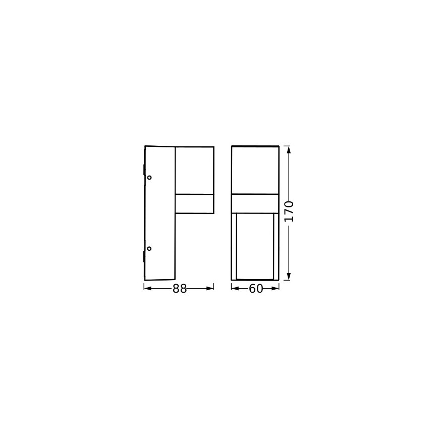 Ledvance - Spoljašnja zidna lampa ISIDOR 1xGU10/35W/230V IP65