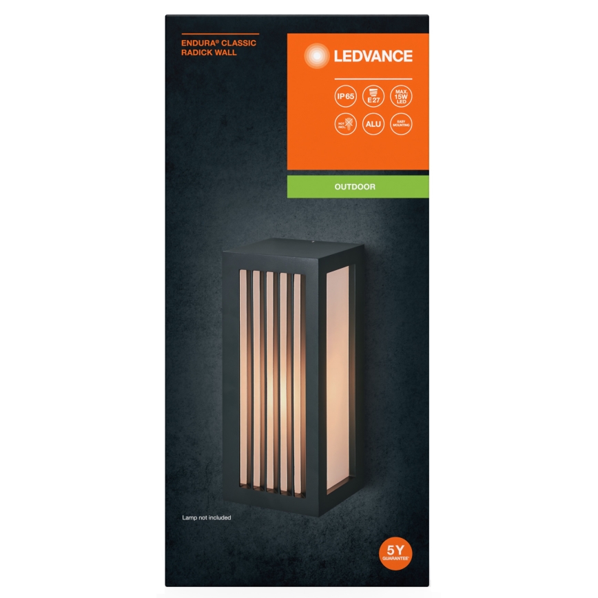 Ledvance - Spoljašnja zidna lampa RADICK  1xE27/18W/230V IP65