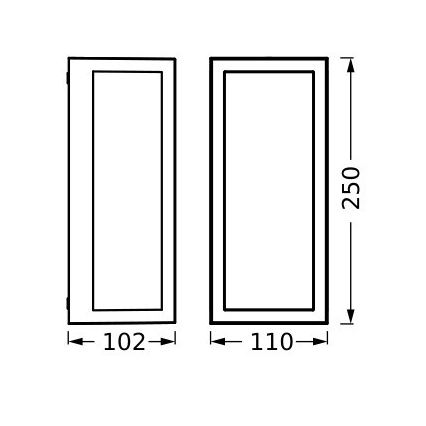Ledvance - Spoljašnja zidna lampa RADO 1xE27/18W/230V IP65