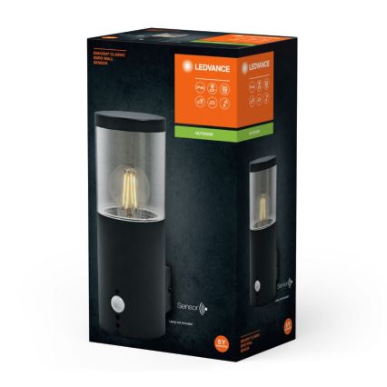 Ledvance - Spoljašnja zidna lampa sa senzorom EBRO 1xE27/20W/230V IP44