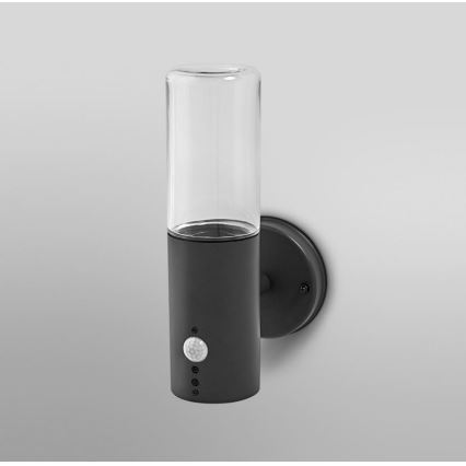 Ledvance - Spoljašnja zidna lampa sa senzorom FIGO CYLINDER 1xE27/20W/230V
