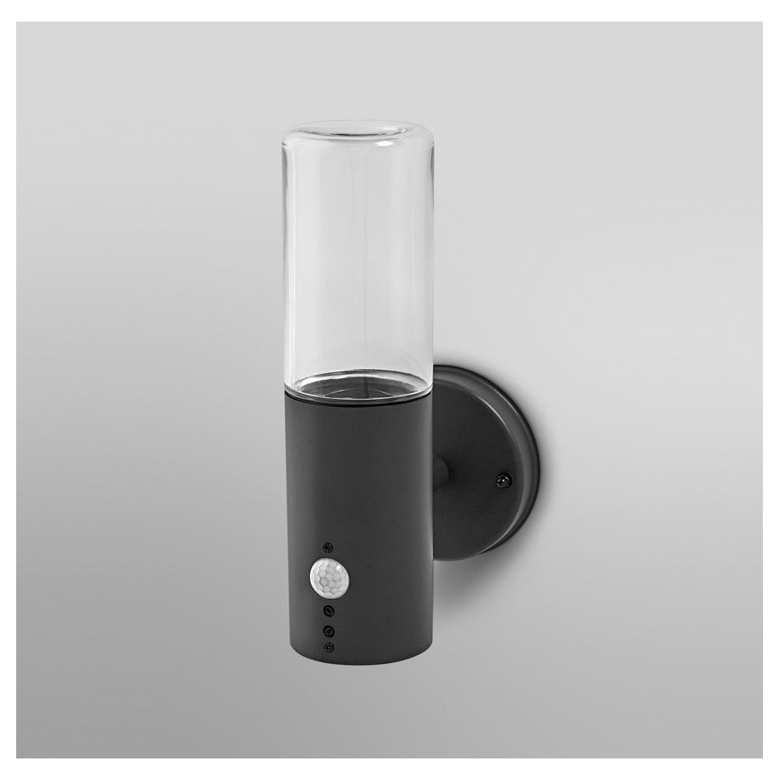 Ledvance - Spoljašnja zidna lampa sa senzorom FIGO CYLINDER 1xE27/20W/230V