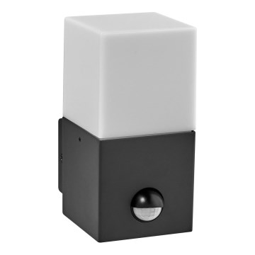 Ledvance - Spoljašnja zidna lampa sa senzorom FIGO SQUARE 1xE27/20W/230V