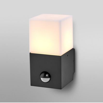 Ledvance - Spoljašnja zidna lampa sa senzorom FIGO SQUARE 1xE27/20W/230V