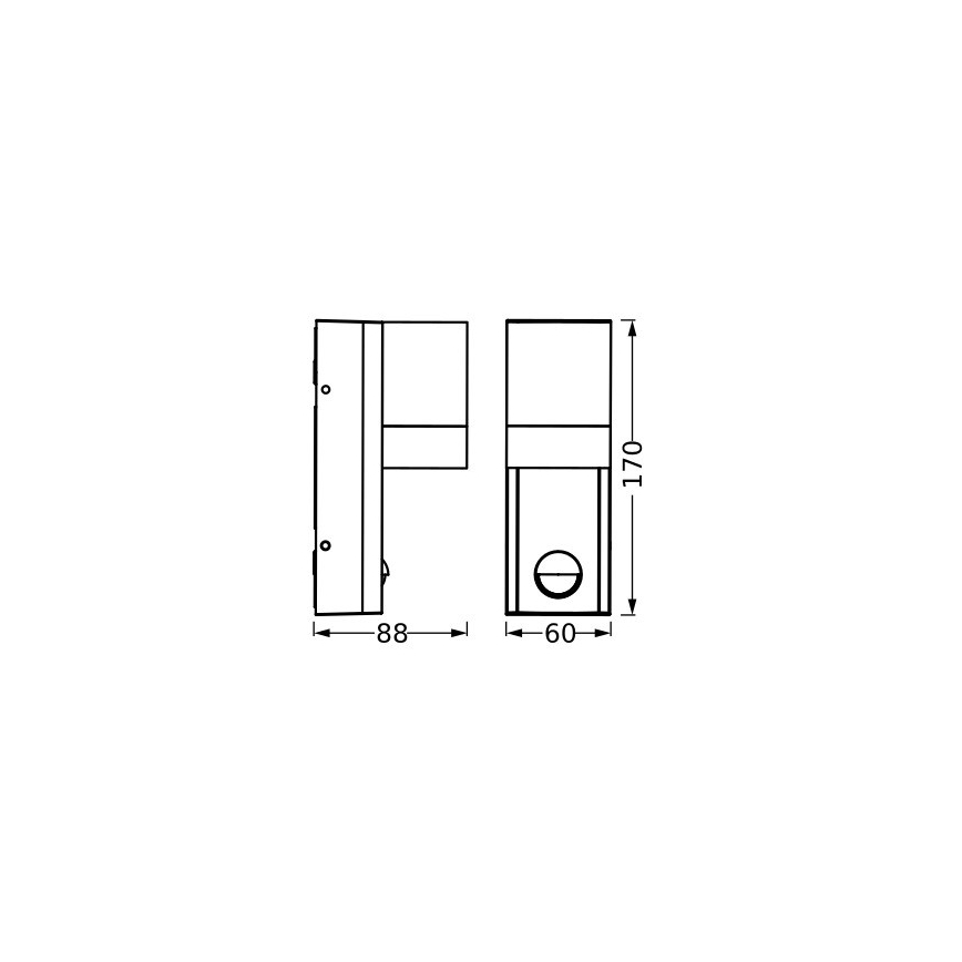 Ledvance - Spoljašnja zidna lampa sa senzorom ISIDOR 1xGU10/35W/230V IP65