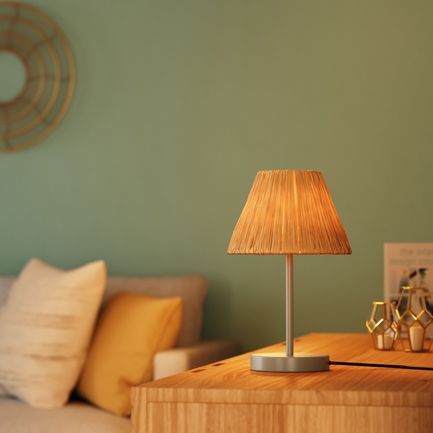 Ledvance - Stona lampa DECOR RAFFIA 1xE27/15W/230V rafija