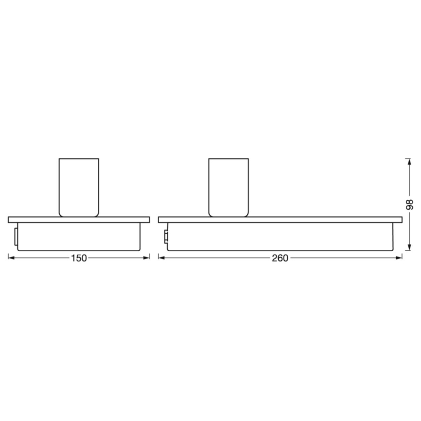 Ledvance - Stona lampa na dodir sa USB konektorom DECOR WOOD 1xE27/8W/230V fikus elastika