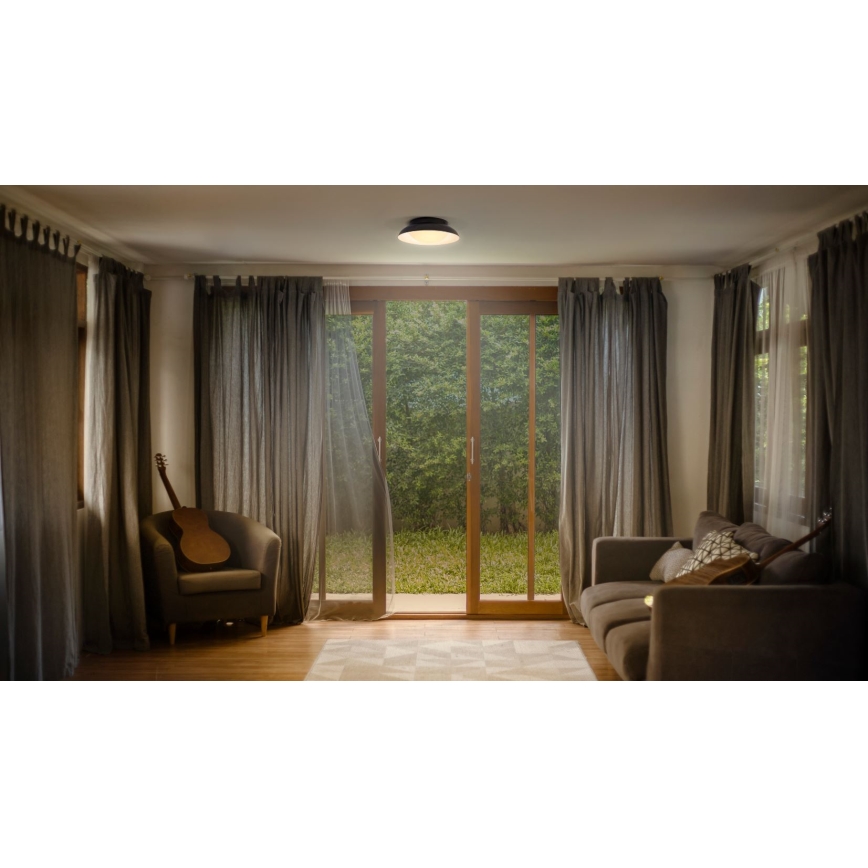 Ledvance - Stropno svetlo ORBIS MILAN 2xE27/10W/230V crno