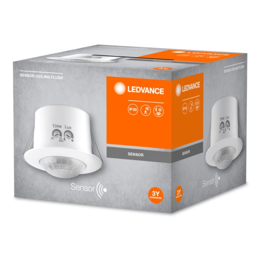 Ledvance - Ugradni infracrveni senzor pokreta FLUSH 230V bela