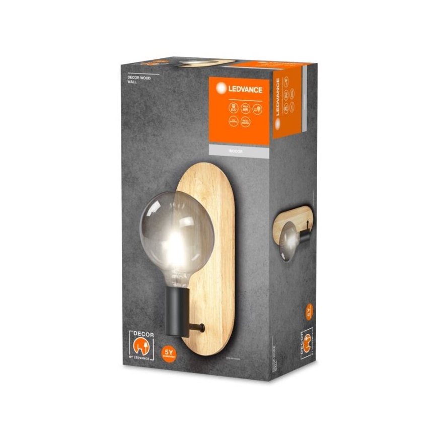 Ledvance - Zidna lampa DECOR WOOD 1xE27/8W/230V