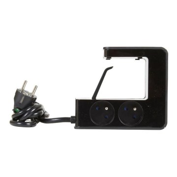 Legrand 050412 - Produžni kabl sa prekidačem za sto 4U Tip E + 2x USB-A 1,5m crno