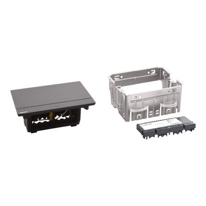 Legrand 654802 - Okvir za utičnicu za ploču stola POP-UP 4M crno