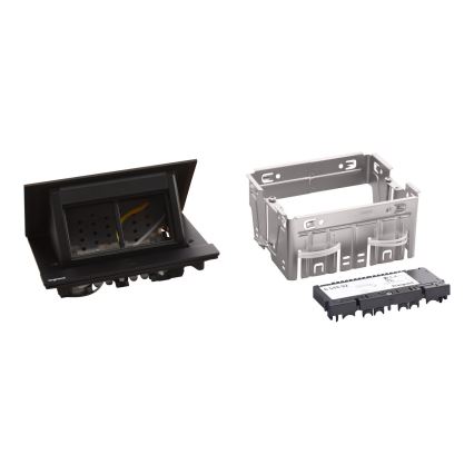 Legrand 654802 - Okvir za utičnicu za ploču stola POP-UP 4M crno