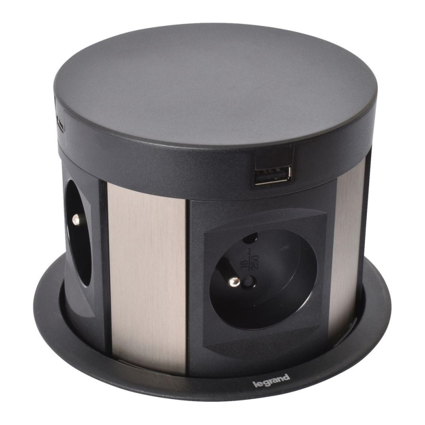 Legrand 654980 - Stub sa utičnicama za stolnu ploču 4x230V + 2xUSB-A + 2xUSB-C