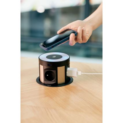Legrand 654981 - Stub sa utičnicama za sto 4x230V + 2xUSB-A + 2xUSB-C + bežično punjenje