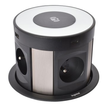 Legrand 654981 - Stub sa utičnicama za sto 4x230V + 2xUSB-A + 2xUSB-C + bežično punjenje
