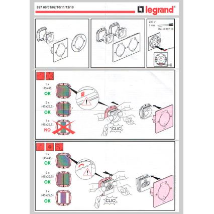 Legrand 89700 - Ugradni okvir za podnu utičnicu PLATINUM 2M IP44, nerđajući čelik