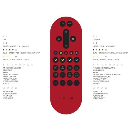 Leuchten Direkt 11212-16 - LED RGBW Prigušiva podna lampa NAOMI LED/10W/230V 2700-5000K Wi-Fi TUYA + Daljinski upravljač