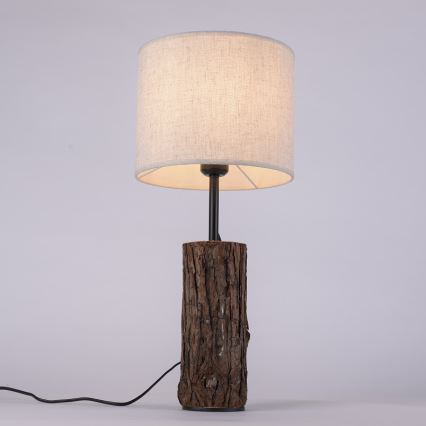 Leuchten Direkt 11233-79 - Stona lampa BARK 1xE27/40W/230V drvo