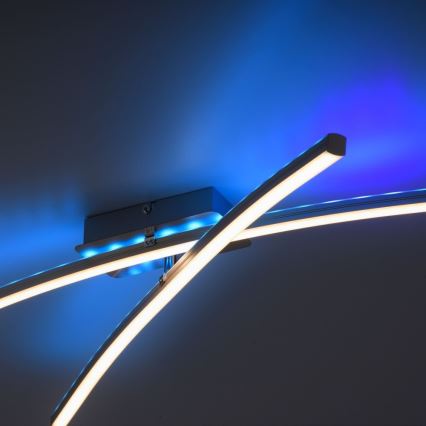 Leuchten Direkt 11255-55 - LED RGB prigušiva plafonska lampa ALINA 2xLED/8,1W/230V 2700-5000K + daljinski upravljač