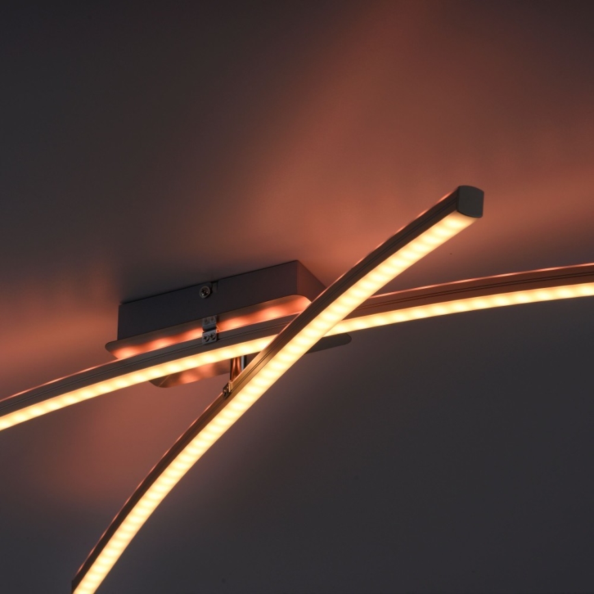 Leuchten Direkt 11255-55 - LED RGB prigušiva plafonska lampa ALINA 2xLED/8,1W/230V 2700-5000K + daljinski upravljač