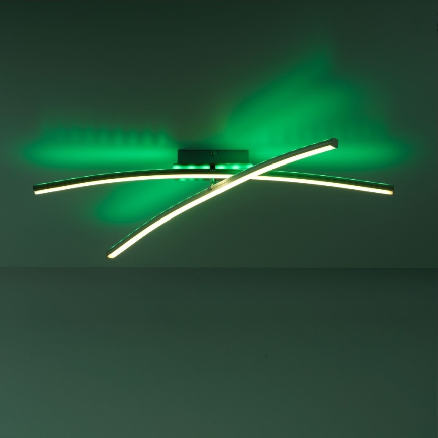 Leuchten Direkt 11255-55 - LED RGB prigušiva plafonska lampa ALINA 2xLED/8,1W/230V 2700-5000K + daljinski upravljač