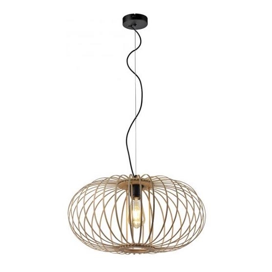 Leuchten Direkt 11409-79 - Luster na sajli RACOON 1xE27/40W/230V bambus
