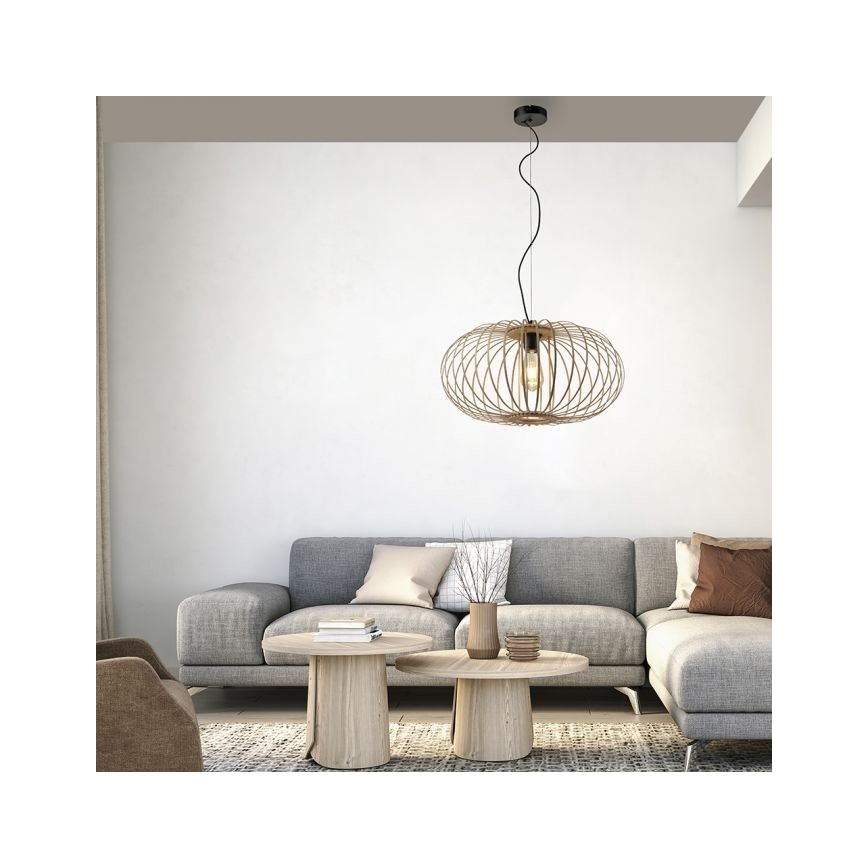 Leuchten Direkt 11409-79 - Luster na sajli RACOON 1xE27/40W/230V bambus