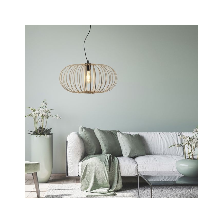 Leuchten Direkt 11409-79 - Luster na sajli RACOON 1xE27/40W/230V bambus