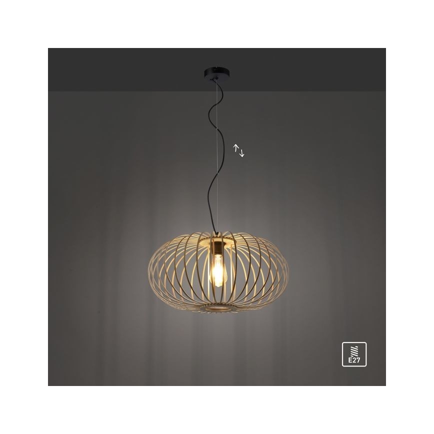 Leuchten Direkt 11409-79 - Luster na sajli RACOON 1xE27/40W/230V bambus