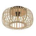 Leuchten Direkt 11412-79 - Plafonski luster RACOON 1xE27/40W/230V, prečnik 40 cm, bambus