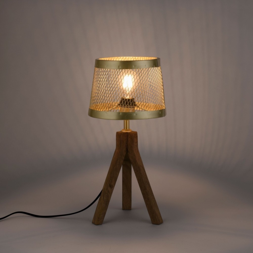 Leuchten Direkt 11423-60 - Stona lampa FREDERIK 1xE27/60W/230V drvo manga