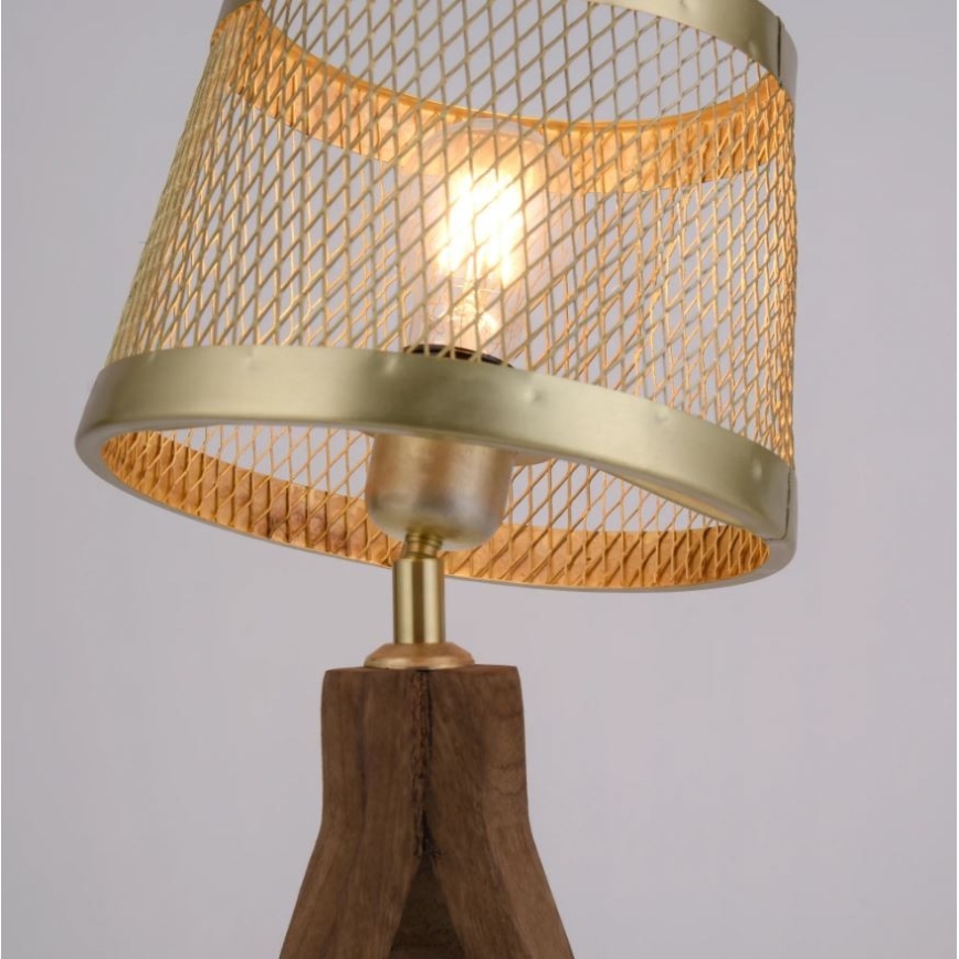 Leuchten Direkt 11423-60 - Stona lampa FREDERIK 1xE27/60W/230V drvo manga