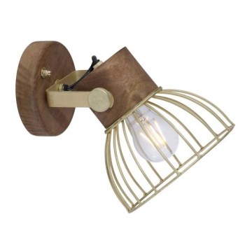 Leuchten Direkt 11486-60 - Zidna reflektorska lampa ALAMI 1xE27/25W/230V drvo manga