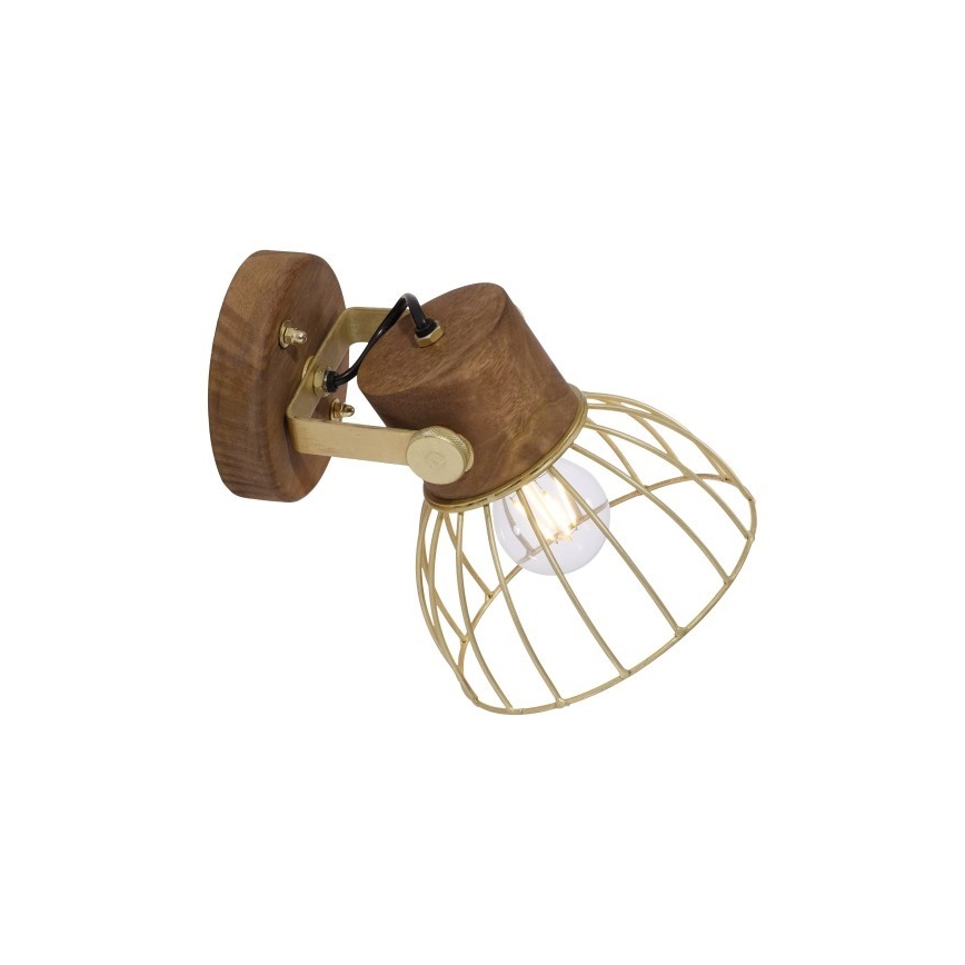 Leuchten Direkt 11486-60 - Zidna reflektorska lampa ALAMI 1xE27/25W/230V drvo manga