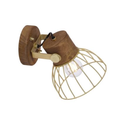 Leuchten Direkt 11486-60 - Zidno reflektorsko svetlo ALAMI 1xE27/25W/230V mangovo drvo