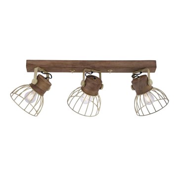 Leuchten Direkt 11488-60 - Reflektorska lampa ALAMI 3xE27/25W/230V drvo manga