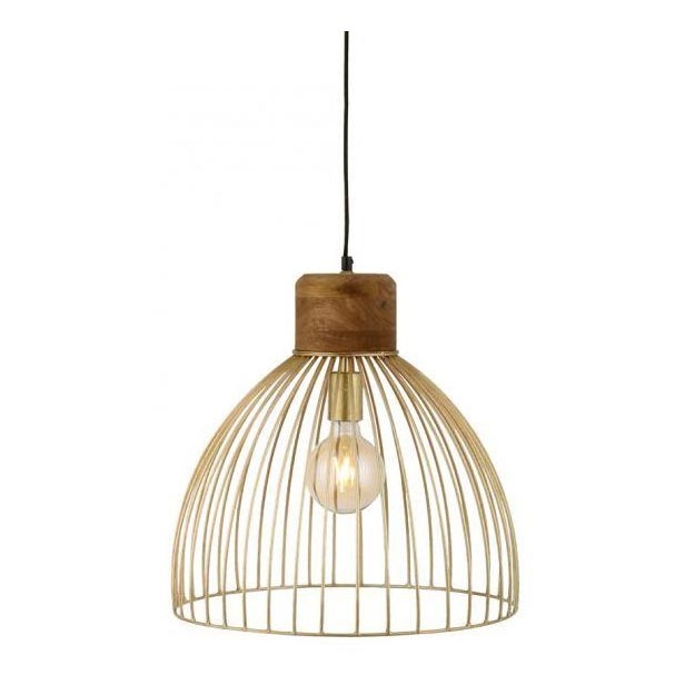 Leuchten Direkt 11489-60 - Luster na sajli ALAMI 1xE27/25W/230V drvo manga