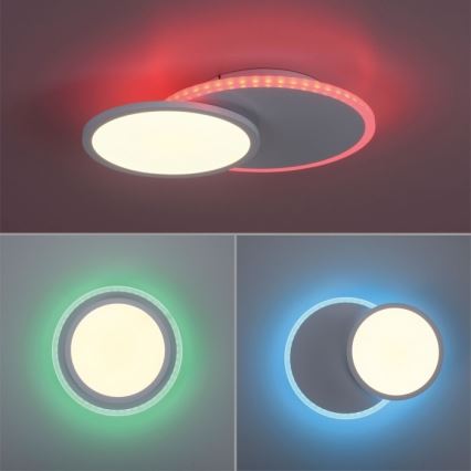 Leuchten Direkt 11662-16 - LED RGB prigušiva plafonska svetiljka ARENDA LED/21W/230V + daljinski upravljač
